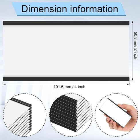 400 Pcs Magnetic Label Holders Bulk 4 x 2 Inch C Channel Magnet Labels Magnetic Name Tags 400 Clear Protective Films 800 White Replacement Card Inserts for Metal Racks Office Supplies in Saudi Arabia