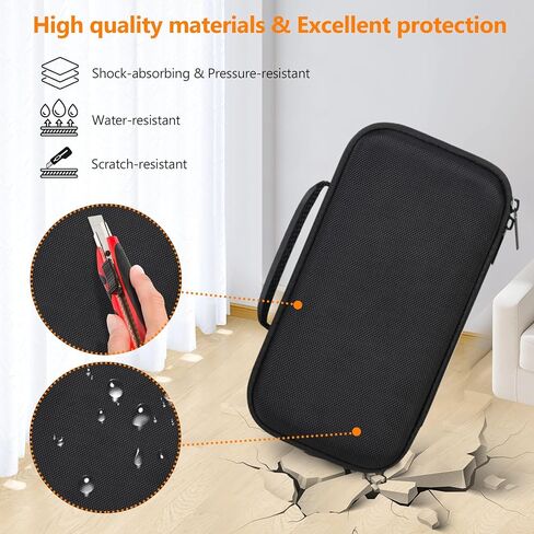 Hard Carrying Case for Blue Tees Golf Player+ GPS Speaker with Touch Screen Display, GPS Speaker Player Protection Case with Mesh Pocket for Charging Cables, Black in Kuwait