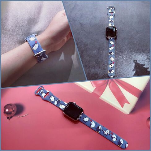 Xmas Watch Band Compatible with Apple Watch 38/40/41/42/44/45/49mm Adjustable Replacement for All Series Women Men in Kuwait