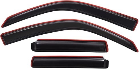 Lightronic WV94359 Outside-Mount Side Window Visor Deflector Rain Guard, Dark Smoke, 4-Pieces Set, Fits 2007-2018 Jeep Patriot in Saudi Arabia