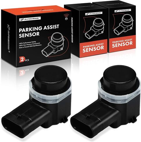 A-Premium 2-PC Reverse Backup Parking Assist Sensor Compatible with Toyota, Volkswagen, Hyundai, Audi, Volvo, Fiat Models - Corolla, Jetta, Passat, Golf, Tiguan, CC, Touareg, Eos, Santa Fe, A4, XC60 in Saudi Arabia