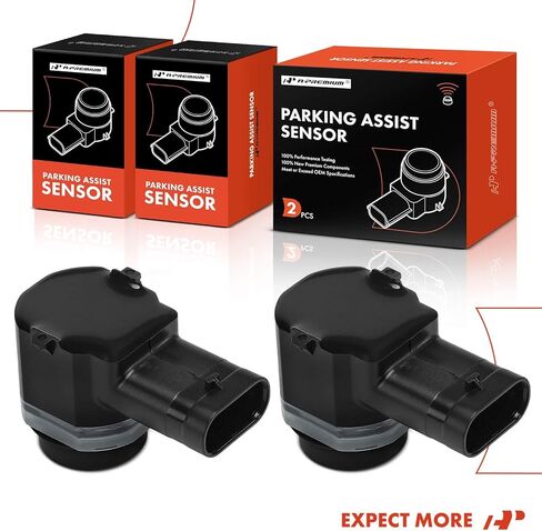 A-Premium 2-PC Reverse Backup Parking Assist Sensor Compatible with Toyota, Volkswagen, Hyundai, Audi, Volvo, Fiat Models - Corolla, Jetta, Passat, Golf, Tiguan, CC, Touareg, Eos, Santa Fe, A4, XC60 in Saudi Arabia