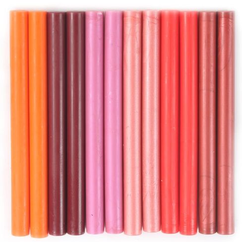 Sealing Wax Sticks, WASOHLING 12 Pcs Wax Seal Sticks for Wax Seal Stamp, 6 Colors Glue Blue Kit for 0.43'' Full Size Glue Gun (Blue Series) in Saudi Arabia