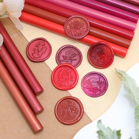Sealing Wax Sticks, WASOHLING 12 Pcs Wax Seal Sticks for Wax Seal Stamp, 6 Colors Glue Blue Kit for 0.43'' Full Size Glue Gun (Blue Series) in Saudi Arabia
