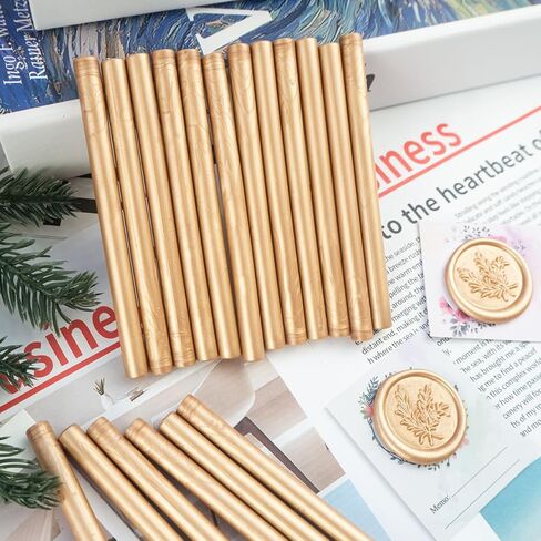 أعواد ختم الشمع بمسدس الغراء الصغير مقاس 7 مم، مناسبة لأختام الشمع، وبطاقات المعايدة، والحروف، وختم زجاجات النبيذ والحرف اليدوية، حزمة 30er (برتقالي ساطع) in Kuwait