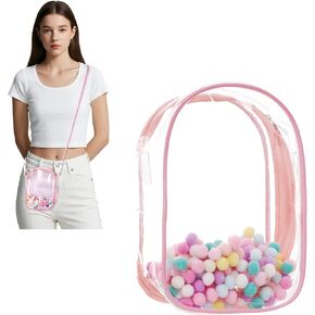 Protective Bag for Plush Doll Clear Hanging Display Cases with Zipper Protective Storage Bag for Up to 6.7 Inch Small Figures in Kuwait