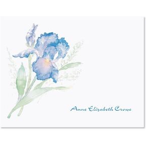 Iris Personalized Note Cards (Set of 12 Cards with White Envelopes) in Kuwait