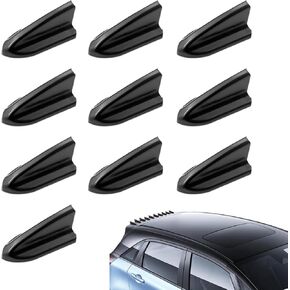 10 PCS Diffuser Shark Fin Kit, Self-Adhesive Air Vortex Generator Diffuser, 2 Inch Spoiler Roof Wing Noise Reduction Shark Fin Antenna, Universal Exterior Accessory for Most Cars (Black) in Kuwait