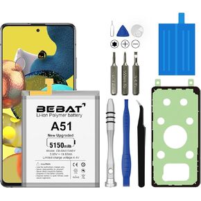 Replacement Battery for Samsung Galaxy A51,4700mAh High Capacity 0 Cycle Lithium Polymer Battery for Samsung Galaxy A51 SM-A515F SM-A515F/DS with Tool Kits,EB-BA515ABY in Kuwait