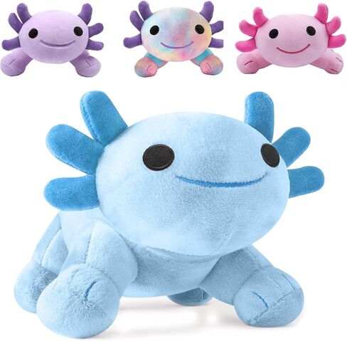 Cute Axolotl Plush Toy, 12 Inch (30 cm) Kawaii Salamander Stuffed Animal, Super Soft Skin-Friendly Plush Pillow, Cuddle Toy Gift for Kids, Boys & Girls(Blue) in Saudi Arabia