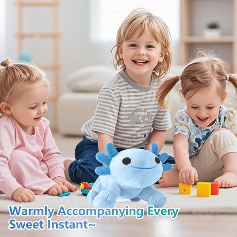 Cute Axolotl Plush Toy, 12 Inch (30 cm) Kawaii Salamander Stuffed Animal, Super Soft Skin-Friendly Plush Pillow, Cuddle Toy Gift for Kids, Boys & Girls(Blue) in Saudi Arabia