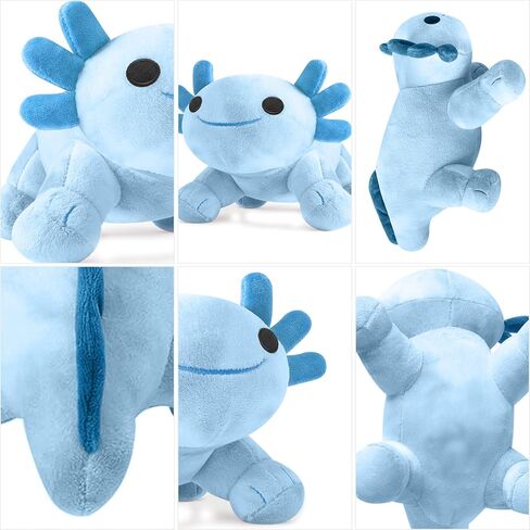 Cute Axolotl Plush Toy, 12 Inch (30 cm) Kawaii Salamander Stuffed Animal, Super Soft Skin-Friendly Plush Pillow, Cuddle Toy Gift for Kids, Boys & Girls(Blue) in Saudi Arabia