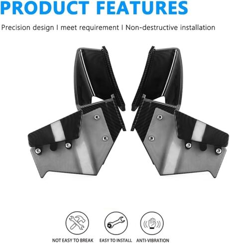 for CBR400R CBR500R CBR650R CB 400 R 500 R 650 R cbr400r cbr500r cbr650r 2021-2025 2026 Motorcycle Accessories ABS Spoiler Racing Side Spoiler Fairing Kits (Matte Black) in Saudi Arabia