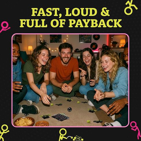 Party Games for Adults – Ultimate Party Dice Game for 2-8 Players of Ages 17+ – Adult Games for Grown Ups with Large Dice, Tokens & Lifelines – Carry Pouch Included in Saudi Arabia