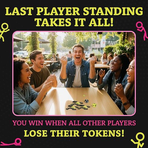 Party Games for Adults – Ultimate Party Dice Game for 2-8 Players of Ages 17+ – Adult Games for Grown Ups with Large Dice, Tokens & Lifelines – Carry Pouch Included in Saudi Arabia