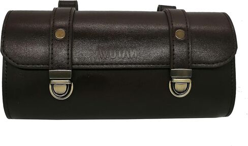 Bike Handlebar Leather Bags Under Seat Retro Classical Mountain MTB Road Bike Leather Bag for Cell phone，Saddle Tail Rear Pouch Seat Storage bag Cycling Case Carry Accessories in Saudi Arabia