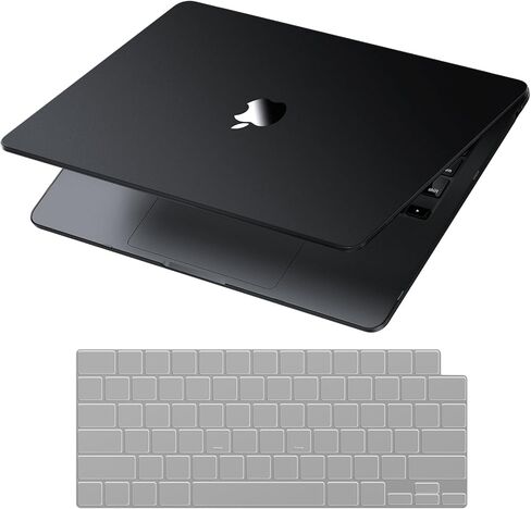 for MacBook Air 13.6 inch Case M3 M2 2024-2022 Model A3113 A2681, Sturdy & Durable Protective Hard Shell Case + Translucent Keyboard Cover for MacBook Air 13 inch Case - Midnight Clear in Kuwait