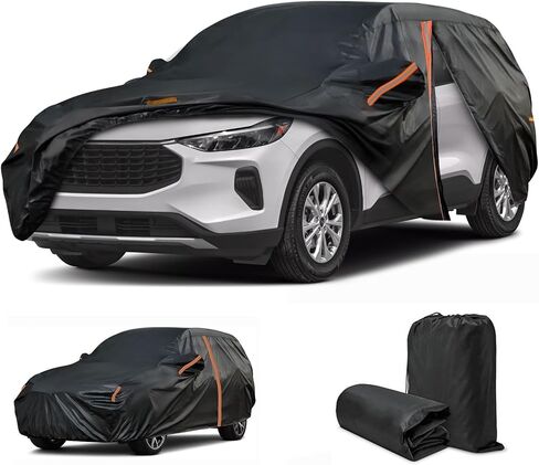 Car Cover for Ford Escape 2001-2025, for Kia Sportage 2011-2025, Custom Fit All Weather Waterproof, SUV Snow Cover with Reflective Strip/Door Zipper, Outdoor Car Cover Sun UV Dust Hail Protection in Saudi Arabia