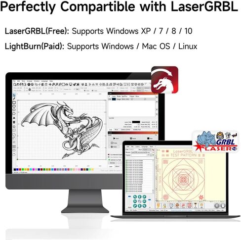 حفارة ليزر Aufero Laser 1، حفارة ليزر ديود بتركيز طويل 5 وات، آلة قطع ونقش الخشب بالليزر، منطقة نقش 7.1 × 7. بوصة، آلة نقش بالليزر صديقة للمبتدئين in Saudi Arabia