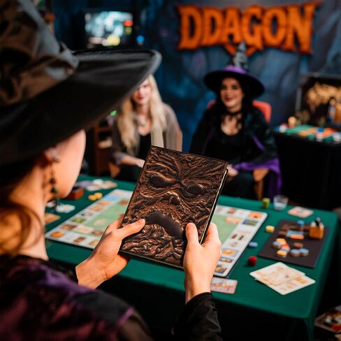 CZYY Necronomicon Horror Journal – Faux Leather DND Spellbook Notebook with 120 Pages of Aged Deckle Paper, 3D Undead Cover & 2 Pencils | Gothic Gift for DMs, Witches, Artists & Halloween Rituals in Saudi Arabia