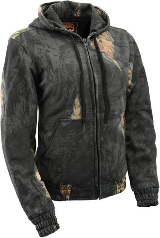 Milwaukee Leather MPM1779 Men's Mossy Oak Eclipse Zipper Front Hoodie in Saudi Arabia