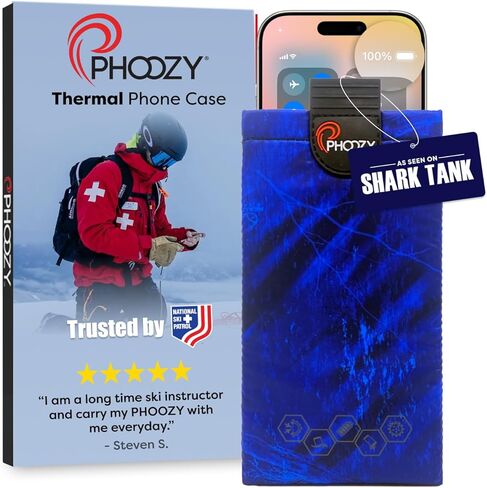 PHOOZY XP3 Thermal Phone Case with Patented Chromium Barrier - Insulated Pouch Extends Battery Life 4X in Hot Weather - Military-Grade Protection for Outdoor Adventures - Large Black in Saudi Arabia