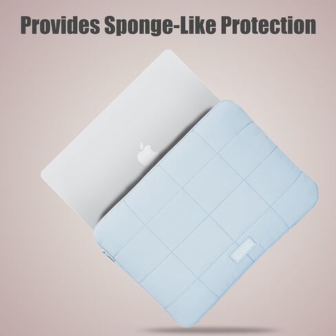 Puffy Laptop Sleeve 15-16 Inch Dark Green, Waterproof Carrying Case Bag for Women, Fluffy Computer 15.6 HP Case, Compatible with MacBook Pro 16 Inch, MacBook Air M2 M1, Asus/Dell XPS in Cover in Kuwait