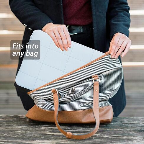 Puffy Laptop Sleeve 15-16 Inch Dark Green, Waterproof Carrying Case Bag for Women, Fluffy Computer 15.6 HP Case, Compatible with MacBook Pro 16 Inch, MacBook Air M2 M1, Asus/Dell XPS in Cover in Kuwait