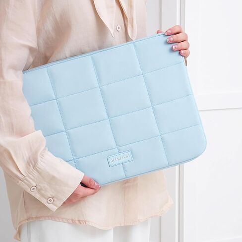 Puffy Laptop Sleeve 15-16 Inch Dark Green, Waterproof Carrying Case Bag for Women, Fluffy Computer 15.6 HP Case, Compatible with MacBook Pro 16 Inch, MacBook Air M2 M1, Asus/Dell XPS in Cover in Kuwait