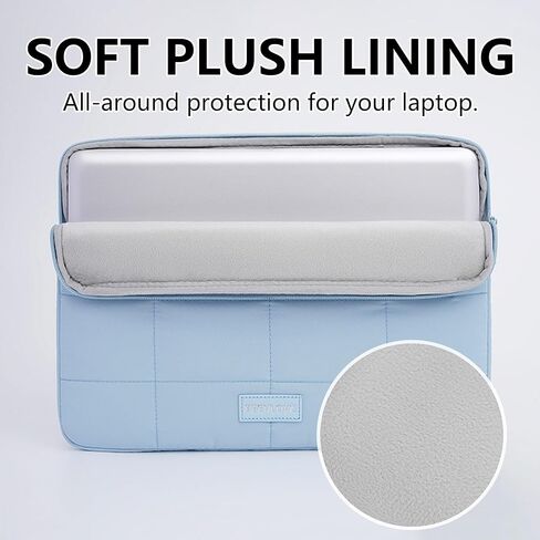 Puffy Laptop Sleeve 15-16 Inch Dark Green, Waterproof Carrying Case Bag for Women, Fluffy Computer 15.6 HP Case, Compatible with MacBook Pro 16 Inch, MacBook Air M2 M1, Asus/Dell XPS in Cover in Kuwait