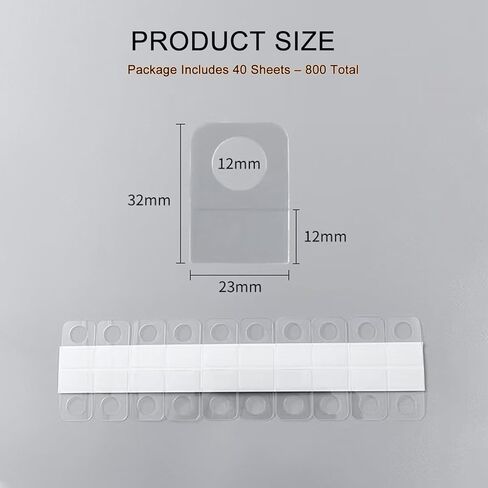 200 Pcs Hang Tabs Self Adhesive, Sticky Hang Tags, Clear Plastic Hanging Tabs, Great for Handicrafts Retail Display, Round Hold 1.3×0.9 Inch in Saudi Arabia