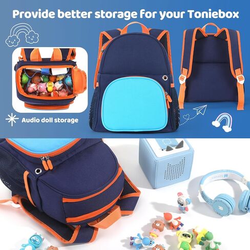 حقيبة حمل متوافقة مع مجموعة مشغلات الصوت Toniebox 2، حقيبة ظهر للسفر لـ Toniebox، حقيبة تخزين (أزرق) in Kuwait