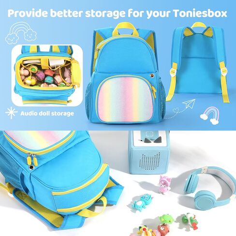 حقيبة حمل متوافقة مع مجموعة مشغلات الصوت Toniebox 2، حقيبة ظهر للسفر لـ Toniebox، حقيبة تخزين (أزرق) in Saudi Arabia