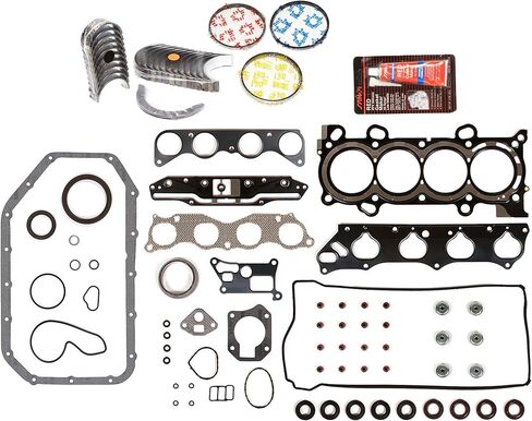 طقم إعادة تدوير محرك Evergreen FSBRR4041EVE متوافق مع 03-06 Honda Accord Element 2.4 DOHC K24A4 مجموعة حشية كاملة، محامل قضيب رئيسية ذات حجم قياسي، حلقات مكبس ذات حجم قياسي in Saudi Arabia