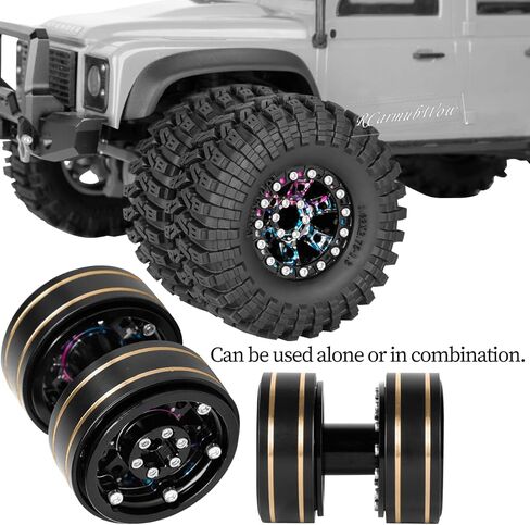 RC 1.3 Beadlock Wheels Single & Dually for 1/18 TRX4M Ascent-18,1/24 SCX24 FCX24 RC Crawler Car,Aluminium & Brass 1.3 Beadlock Rims,4pcs,Black w/Black in Saudi Arabia