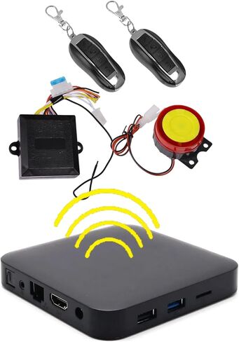 MDEOOSKY Motorcycle Anti-Theft Alarm System Dual Remote Control Kill Start Alarm Switch for Chinese 50cc - 125cc Taotao Sunl Kazuma Baja Bike Quad Roketa ATV in Saudi Arabia