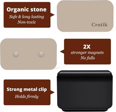 Car Air Freshener - Stone Air Freshener - Car Odor Eliminator for Visor Clip- Natural Scent Starter Kit, Vehicle Scent Diffuser for Cabin, Truck & SUV-Pack of 3 (Teak-Amber-Open Air)-CLIP INCLUDED in Saudi Arabia