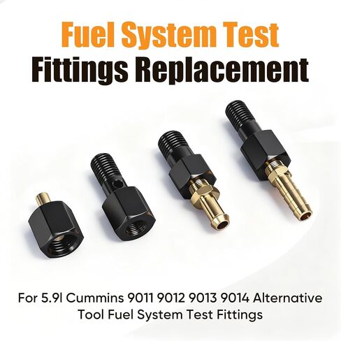 Replacement Fuel System Test Fitting Adapter Kit for 5.9L Cummins Diesel, Compatible with 9011 9012 9013 9014 in Saudi Arabia