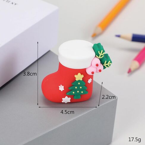 4 Pcs Cute Pencil Sharpener Cartoon Christmas Pencil Sharpeners Small Manual Pencil Sharpener for Boys Girls Women Kawaii PVC Sharpeners Stationery School Office Supplies (4Pcs Christmas) in Saudi Arabia