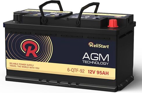 AGM Battery BCI Group 49 Car Battery-12V 95AH H8 Size 49 Automotive Battery, 12V Start-Stop AGM Car Batteries, 900CCA, 160RC, Deep Cycle, Dimensions 13.9" L x 6.89" W x 7.5" H in Saudi Arabia