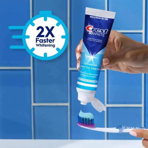 Crest 3D White Advanced Teeth Whitening Toothpaste, Arctic Fresh, 3.3 oz, Pack of 3 in Saudi Arabia