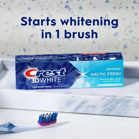 Crest 3D White Advanced Teeth Whitening Toothpaste, Arctic Fresh, 3.3 oz, Pack of 3 in Saudi Arabia