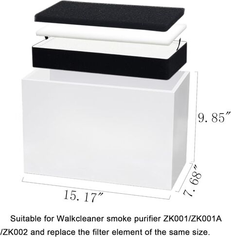Complete filter cartridge for Smoke Purifier ZK001/ZK001A/ZK002, Fume Extractor for laser engraver, Smoke Absorber Remover,Solder Fume Extractor,4-Stage Filtration, 15.17"x7.68"x9.85" in Saudi Arabia
