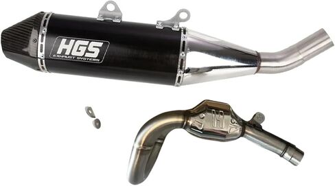 HGS Motorcycle Slip-On Muffler with Carbon End Cap, Fits with KTM SXF250 (2023-2025), Durable Performance Upgrade for Motocross & Off-Road Racing (SXF 250) in Saudi Arabia