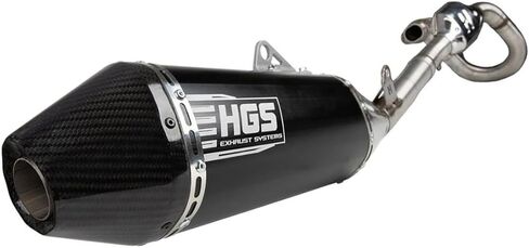 HGS Motorcycle Slip-On Muffler with Carbon End Cap, Fits with KTM SXF250 (2023-2025), Durable Performance Upgrade for Motocross & Off-Road Racing (SXF 250) in Saudi Arabia