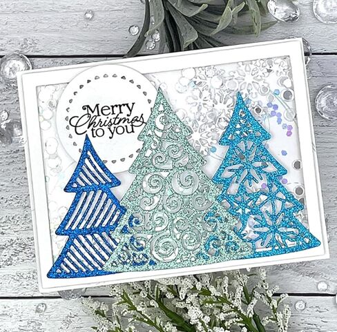 Christmas Tree Metal Die Cuts,Metal Cutting Die for Scrapbooking,Cut Stencils for DIY Scrapbook Photo Album Decorative Paper Card, Card Making Supplies, Embossing in Saudi Arabia