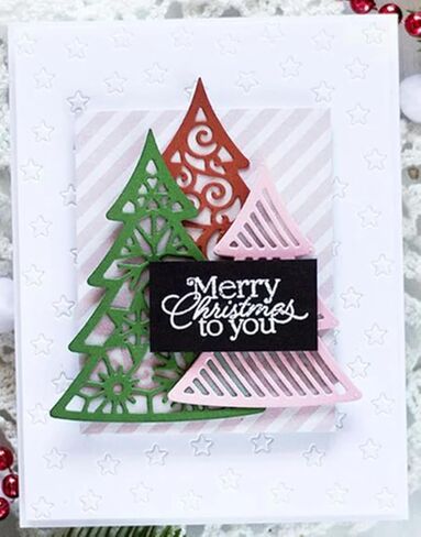 Christmas Tree Metal Die Cuts,Metal Cutting Die for Scrapbooking,Cut Stencils for DIY Scrapbook Photo Album Decorative Paper Card, Card Making Supplies, Embossing in Saudi Arabia