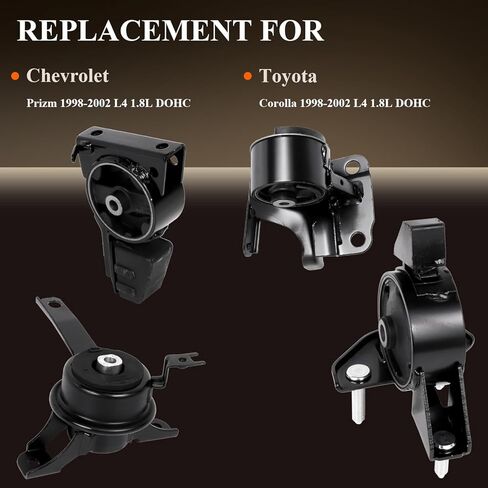 محرك محرك المحرك واستبدال Trans Mount لـ 2014 2015 2016 2017 2018 2019 Corolla 1.8L Engine، مجموعة حامل المحرك المكونة من 4 قطع تحل محل OE# A42026 123720T330 A42020 A42019 123610T210 123610T220 in Saudi Arabia