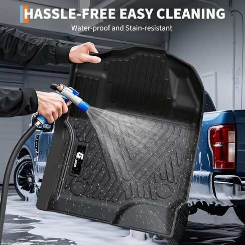 Floor Mats for 2017-2024 Ford F-250/F-350 SuperCrew Cab, All Weather TPE Truck Liners Front & Rear Row in Saudi Arabia
