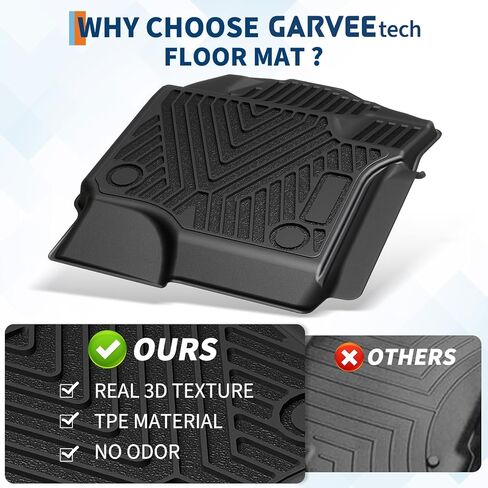 Floor Mats for 2017-2024 Ford F-250/F-350 SuperCrew Cab, All Weather TPE Truck Liners Front & Rear Row in Saudi Arabia